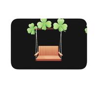 Bordo di blocco tappetino orlo 40x60 YYHWHJDE Shamrock Pattern on the Swing stampe antiscivolo fondo modellato a goccia, ideale facile da pulire e resistente allo sbiadimento