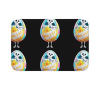 Bordo di blocco tappetino orlo 40x60 YYHWHJDE Skeleton Doll in The Easter Egg Stampe antiscivolo fondo modellato a goccia, ideale facile da pulire e resistente allo sbiadimento