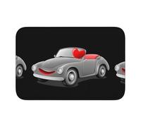 Bordo di blocco tappetino orlo 40x60 YYHWHJDE Una piccola auto che persegue Love Stampe antiscivolo Fondo modellato a goccia, ideale facile da pulire e resistente allo sbiadimento
