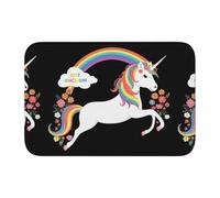 Bordo di blocco tappetino orlo 40x60 YYHWHJDE Unicorns Across The Rainbow stampe antiscivolo fondo modellato a goccia, ideale facile da pulire e resistente allo sbiadimento