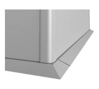 Bordo di protezione falciatura per prato Biohort 0,5x0,5 m Argento met Argento metallico