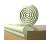 Bordo di sicurezza e 4 paraspigoli di sicurezza da 2 m, in schiuma prenastrata, protezione per bordi taglienti per bambini, adatta per tavolini, mobili, caminetti (verde matcha)