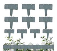 Bordo divisorio paesaggistico 10 pezzi senza scavo resistente alle | 25 x 23 cm. Adatto per esterni, terrazze, anelli per alberi, giardini, prati e