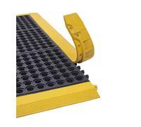 Bordo Femminile per Piastra Pavimento Antitrauma in Gomma 90cm x 90cm di Spessori 14mm e 16mm, Giallo