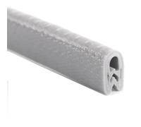 Bordo flessibile in gomma, Clip metalliche for bordi in gomma a forma di U for pannelli da 0,3-5 mm, dimensioni multiple multicolori(4pcs 8mm*6mm grey)