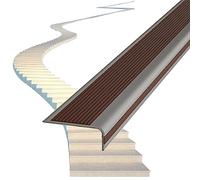 Bordo for gradini da 3" - Profilo antiscivolo a forma di L for gradini in piastrelle e legno(Color D,W7cm L127cm)
