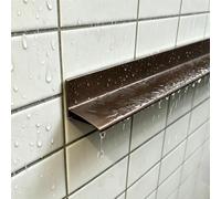 Bordo Gocciolante Deviatore per Bordi Impermeabile Montaggio Superficiale | Profilo Diritto in Alluminio per Drenaggio Dell'acqua Piovana e la Prevenzione delle Infiltrazioni, Gocciolatoio per Bordi
