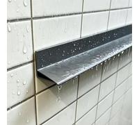 Bordo Gocciolante Deviatore per Bordi Impermeabile Montaggio Superficiale | Profilo Diritto in Alluminio per Drenaggio Dell'acqua Piovana e la Prevenzione delle Infiltrazioni, Gocciolatoio per Bordi