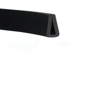 Bordo in gomma con canale a U, 3,28 piedi, fondo piatto nero, a forma di U, guarnizione for bordo porta automobilistica, guarnizione for insonorizzazione porta finestra, 10x5 mm (S(13mm x 6mm)