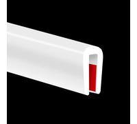 Bordo in gomma, flessibile a prova di bambino, bordo tagliente per bordi taglienti, protezione per bordi a U da 2 mm, protezioni autoadesive per porte dell'auto o lamiera, 6 m, colore bianco