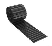 Bordo in metallo resistente alle intemperie da 15,2 cm per confini chiari nel tuo giardino (nero, 12 m)