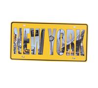 Bordo in Metallo Retrò Nome Della Città Usa Wall Decor