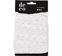 Bordo in pizzo all'uncinetto, larghezza: 30 mm, bianco, 10 m