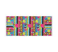Bordo in pizzo Copertura superiore della lavatrice con borsa laterale robusta Rondella e Asciugatrice Coperture per i Top Graffiti Pop Art Occhi per Lavatrice Microonde Frigorifero 130 x 55,9 cm