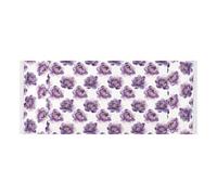 Bordo in pizzo Frigorifero Top Cover con borsa laterale riutilizzabile Lavatrice Top Protector Mat Acquerello Peonia Viola Adatto alla maggior parte delle lavatrici o asciugatrici 130 x 55,9 cm