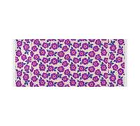 Bordo in pizzo Lavatrice Top Cover con borsa laterale riutilizzabile Lavatrice Top Protector Mat England Tudor Rose Viola per Frigorifero Rullo Forno a microonde 51 5,1 x 55,9 cm