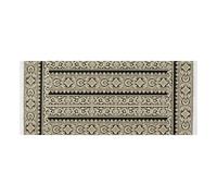 Bordo in pizzo Lavatrice Top Cover con sacchetto laterale lavabile Lavatrice Dust Mat Retro Bobo Floreale a righe Nero per Lavatrice Microonde Frigorifero 130 x 55,9 cm