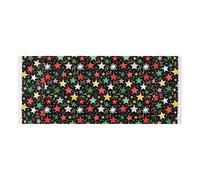 Bordo in pizzo Rondella Asciugatrice Copertura superiore con borsa laterale riutilizzabile Lavatrice Top Protector Mat Stelle di Natale per Lavatrice Microonde Frigorifero 130 x 55,9 cm