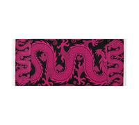 Bordo in pizzo Rondella Asciugatrice Copertura superiore con borsa laterale robusta Lavatrice Top Protector Mat Trendy Pink Asian Dragon per Lavanderia Cucina 130 x 55,9 cm