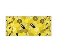 Bordo in pizzo Rondella Asciugatrice Copertura superiore con borsa laterale robusta Lavatrice Top Protector Mat Bee Honeycomb Bumblebees Astratto Si adatta alla maggior parte delle lavatrici o