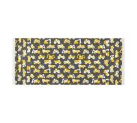 Bordo in pizzo Rondella Asciugatrice Copertura superiore con borsa laterale robusta Rondella e Asciugatrice Coperture per il Top Cartoon Truck Veicolo Grigio Scuro e Giallo per Lavanderia Cucina 130 x