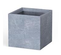 Bordo Lightweight Concrete Modern Square - Vaso per Piante, per Esterni, Colore: Grigio Ardesia