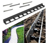 Bordo per aiuole giardino h 4,5 cm, decorazioni con ghiaia, bordura prato sintetico - Kit 20 metri con chiodi di fissaggio