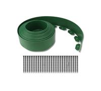 Bordo per aiuole in PE resistente - Bordura giardino flessibile, Recinzione prati, 30 picchetti senza scavo, Ideale per aiuole, orto e giardino
