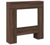 Bordo per camino in legno effetto quercia, 81 x 18 x 82 cm, accessorio per camini e stufe a legna, durevole ed elegante