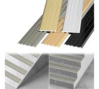 Bordo per gradini in alluminio, antiscivolo, impermeabile, per scale, rampe, barche, ponti