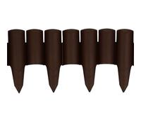 Bordo per prato 10 m - Ø 4,5 cm | Palizzata da giardino resistente al gelo e all'umidità | bordo per aiuole flessibile e facile da posare | bordi per prato per un giardino personalizzato | marrone