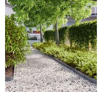 Bordo per prato, 50 pezzi, 10 x 103 cm, acciaio laminato a freddo | Limiti da giardino robusti, connessione senza attrezzi, pieghevole per curve, uso esterno versatile