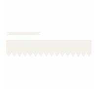 Bordo per prato, bianco, in acciaio laminato a freddo, 30 pezzi, 100 x 0,05 x 20 cm, flessibile e resistente alle intemperie, per giardino, aiuola, falciatura, delimitazione di sentieri e terrazze