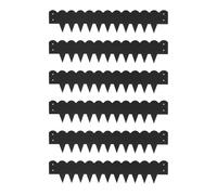 Bordo per prato in metallo con spine, bordo per aiuole, bordo per tagliaerba in metallo, 102 x 20 cm, 6 pezzi nella confezione, bordo per aiuole, bordo prato (nero)