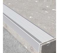 Bordo per scale - 5 cm di larghezza, in lega di alluminio, a forma di L, striscia di transizione per scale interne ed esterne