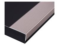 Bordo per scale extra largo 70 mm, in alluminio, lungo 135 cm, protezione per bordi per legno, laminato e piastrelle, sicuro per anziani e bambini, finitura dorata