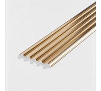Bordo Scala in Alluminio, Impermeabile, Resistente All'usura | Battitacco Scala Rinforzato, Facile da Pulire, 2 Modi di Installazione, Legno Piastrelle Cemento(Brass,49.5mm/1.9in)