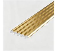 Bordo Scala in Alluminio, Impermeabile, Resistente All'usura | Battitacco Scala Rinforzato, Facile da Pulire, 2 Modi di Installazione, Legno Piastrelle Cemento(Gold,49.5mm/1.9in)