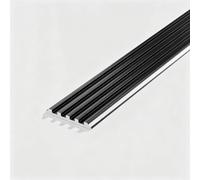 Bordo Scala in Alluminio, Impermeabile, Resistente All'usura | Battitacco Scala Rinforzato, Facile da Pulire, 2 Modi di Installazione, Legno Piastrelle Cemento(Black,39.5mm/1.5in)