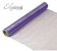 Bordo Tessuto Organza Rotolo 9M X 40CM Tavola di Nozze Runner Sedia Cover Fascia