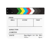 Bordo variopinto dell'applauso del film delle lavagne bianche del regista di Clapperboard per produzione cinematografica 30x24cm