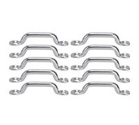 BORDSTRACT 10Pcs Boat Top Pad Eye Deck Loop Tie Down, Kit Set in Acciaio Inossidabile per Fissaggio, Tie Down, Tie Down Anchor Point, Kayak Deck Loops, Footman's Loop per Kayak Canoa Rigging