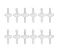 BORDSTRACT 12PCS Valvola di ritegno per acquario unidirezionale in PP, valvola dell'aria per olio da 4 mm per uso nell'industria chimica dell'acquario (10 mm)