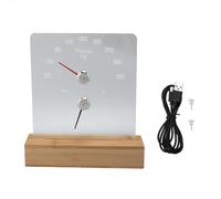 BORDSTRACT 2 su 1 igrometro a termometro a Sauna con LED RGB Light Light Display in Legno Base per monitoraggio dell'umidità della Temperatura della Sauna (Fahrenheit 50℉-210℉)