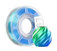 BORDSTRACT 3D Printer Consumables, 1,75 mm 0.2kg blu + verde PLA Neat Lines, Silk One Line Two-Color Printing Consumables per stampanti 3D ordinarie