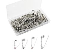 BORDSTRACT 50PCS Bar Pins, Spilla Pin Back, Spilla Spilla Badge Bar, Spilla Di Sicurezza per Etichette Di Nome, Gioielli Craft
