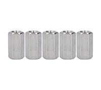 BORDSTRACT 5PCS Dadi Di Accoppiamento Esagonali, M12 X 1,75 L36mm Dadi Di Accoppiamento Esagonali Metrici, Dadi Di Collegamento in Acciaio Inox, Dadi Di Accoppiamento Ad Asta Filettata