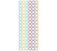 BORDSTRACT 90 anelli a foglia sciolta in plastica 6 colori, 27 mm | Facile da usare, previene i graffi alle mani, progettato per l'uso da parte di studenti, impiegati e commercianti