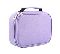 BORDSTRACT Astuccio per matite 72 slot, astuccio pieghevole di grande capacità, portamatite multifunzione in tessuto con cerniera, per pastelli, matite da disegno, penne(viola)