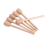 BORDSTRACT Bastoncini Al Miele,50 Pz/Set Mestolo di Miele In Legno Mini Bastoncini A Nido D'Ape In Legno per La Casa Mini Marmellata di Legno Miele Mestolo per Sciroppo di Miele Melassa(15cm)